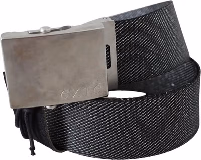 Black Silver Metal Brushed Buckle Waist Belt