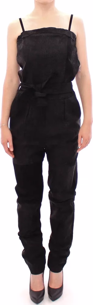 La Maison du Couturier Black Leather Jumpsuit