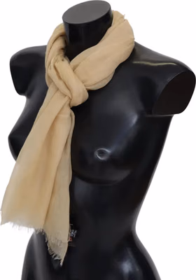 Beige Cashmere Unisex Neck Scarf