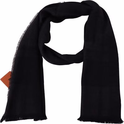 Black 100% Wool Unisex Neck Wrap Scarf