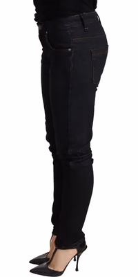 Blue Washed Low Waist Skinny Denim Trouser