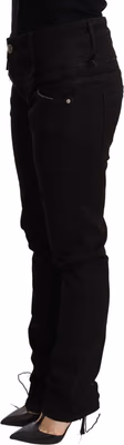 Black Low Waist Skinny Denim Jeans Trouser