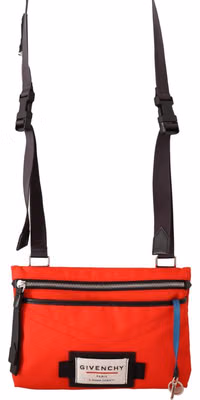 Red Polyamide Downtown Flat Crossbody Bag
