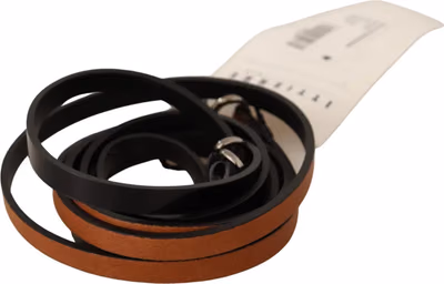 Brown Leather Silver Tone Buckle Belt