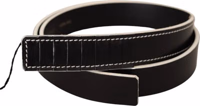 Black White Leather Fashion Waist  Belt