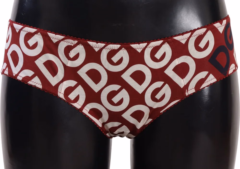 Dolce & Gabbana Multicolor DG Logo Print Slip Bottom Underwear
