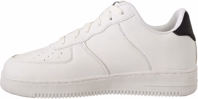 White Leather Perforated Lace Up Sneakers Casual Men Shoes