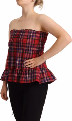 Multicolor Chekered Sleevelesss Tank Top