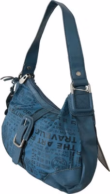 Shoulder Handbag Printed Purse Women Blue