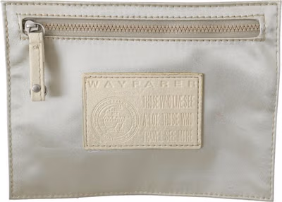 White Zippered Coin Holder Wallet