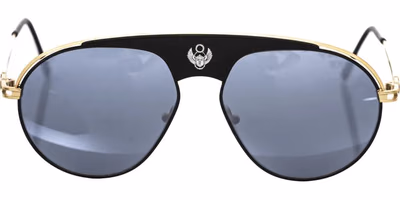 Black Metallic Men's Sunglass Shield