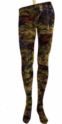 Black Grapes Print Stockings Tights