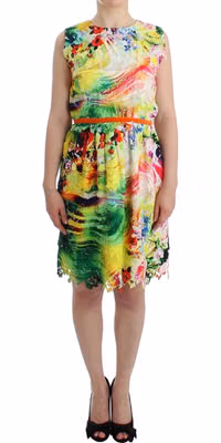 Multicolor Organza Sheath Dress