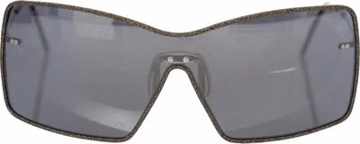 Black Metallic Fiber Women Sunglasses