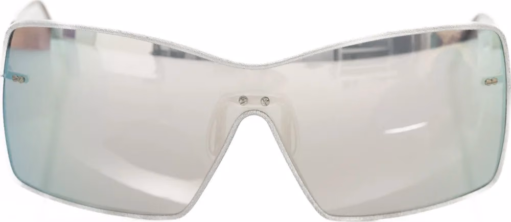 Frankie Morello Silver Metallic Fiber Women Sunglasses