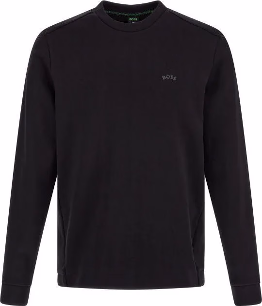 Hugo Boss Black Cotton Logo Details Sweatshirt