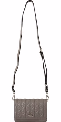 Light Grey Leather Crossbody Bag