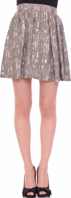 Gray Mini Short A-Line Skirt