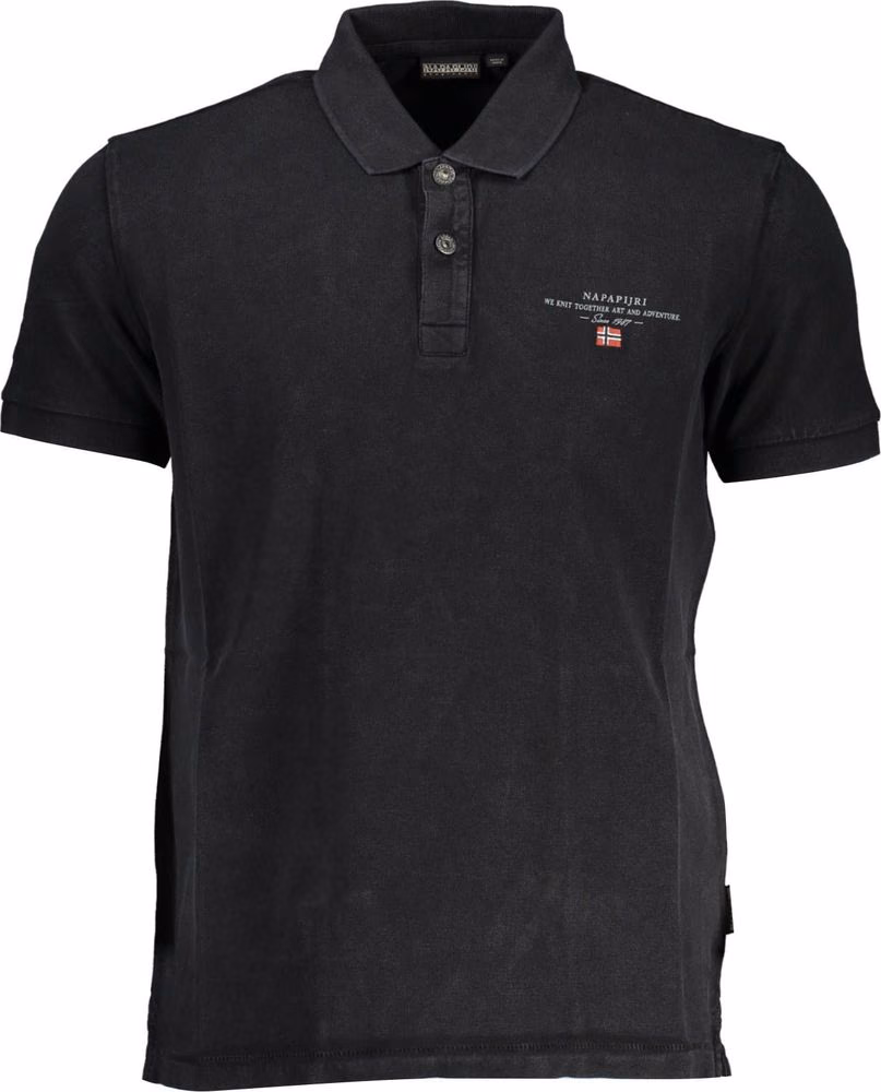 Napapijri Black Cotton Polo Shirt