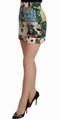 Multicolor High Waist Hot Pants Shorts