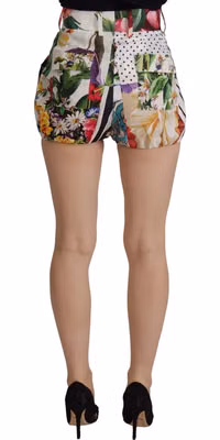Multicolor High Waist Hot Pants Shorts