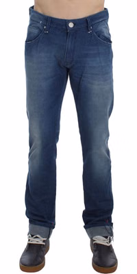 Blue Wash Denim Cotton Stretch Slim Fit Jeans