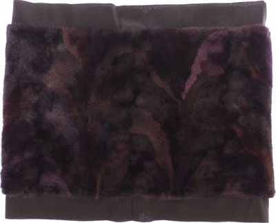 Purple MINK Fur Scarf Foulard Neck Wrap