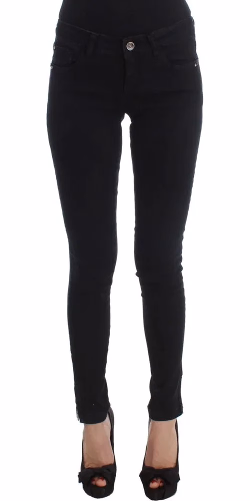 Costume National Black Cotton Slim Fit Denim Jeans