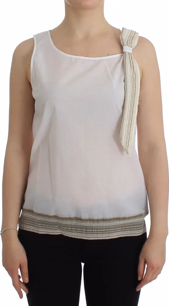 Ermanno Scervino White Top Blouse Tank Shirt Sleeveless
