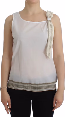 White Top Blouse Tank Shirt Sleeveless