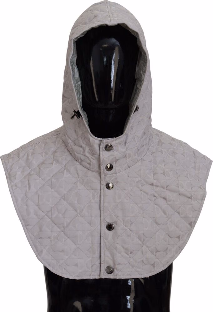 Dolce & Gabbana White Quilted Whole Head Wrap One Size Nylon Hat