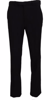 Black Straight Fit Men Formal Trousers Pants