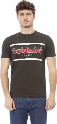 Green Cotton Men T-Shirt