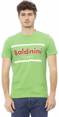 Green Cotton Men T-Shirt