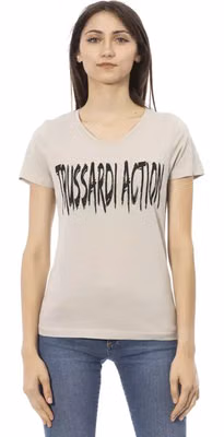 Beige Cotton Women Top