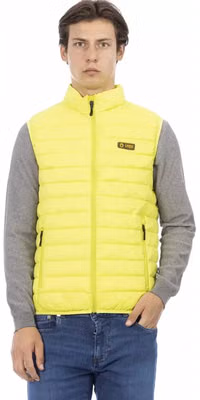 Yellow Polyester Men Jacket