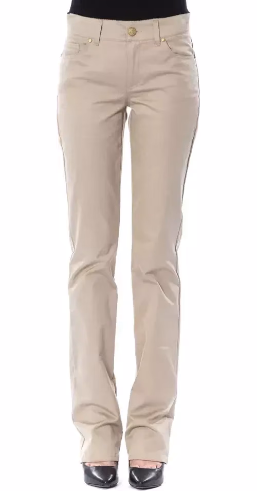 BYBLOS Beige Cotton Women Pant