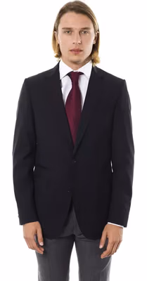 Black Wool Men's Blazer