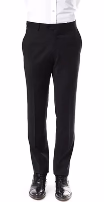 Gray Wool Men's Suit Pants