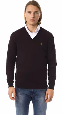Brown Merino Wool Men Sweater