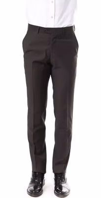 Gray Wool Men's Suit Pant