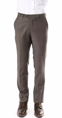 Gray Wool Mens Suit Pant
