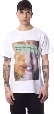 White Cotton Men T-Shirt