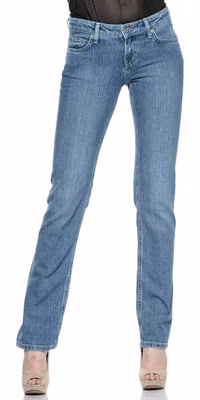 Light Blue Cotton Women Jeans