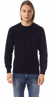 Blue Wool Men Sweater