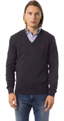 Gray Merino Wool Men Sweater