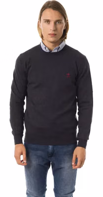 Gray Merino Wool Men Sweater