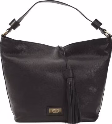Black Leather Women Shoulder Bag