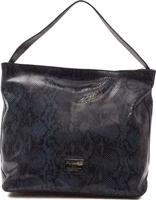 Blue Leather Women Shoulder Bag