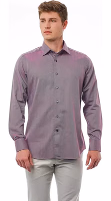 Burgundy Cotton Men Shirt